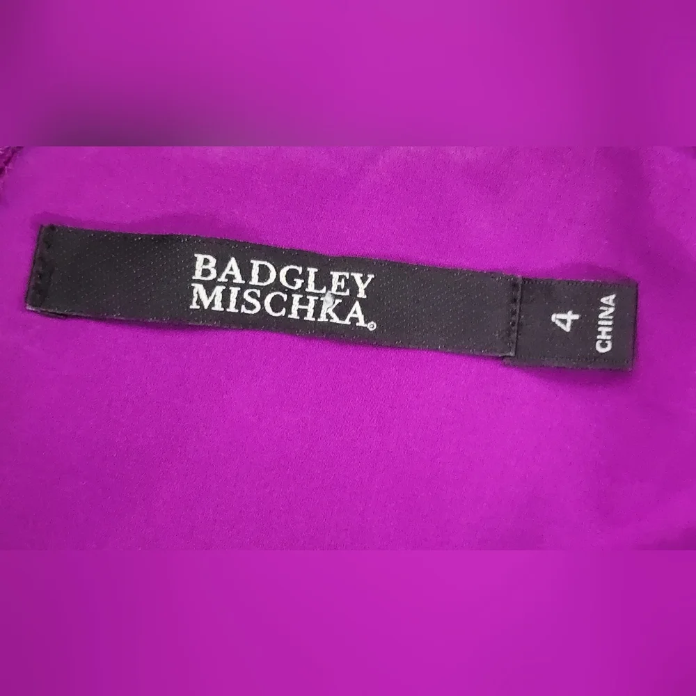 Badgley Mischka Floral Lace Sheath Dress, Womens 4 - Picture 5 of 9